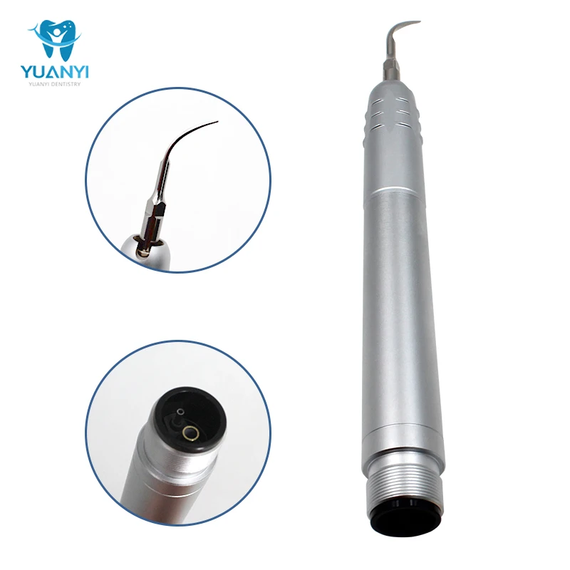 

Dental Ultrasonic Air Scaler With 3 Tips Scaling Handpiece Frequency Pneumatic Scaler 2/4 Holes Tooth Calculus Remover Cleaner
