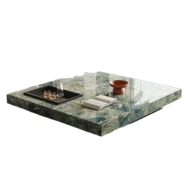 

Italian minimalist light luxury modern minimalist rock slab coffee table living room home size apartment design sense square