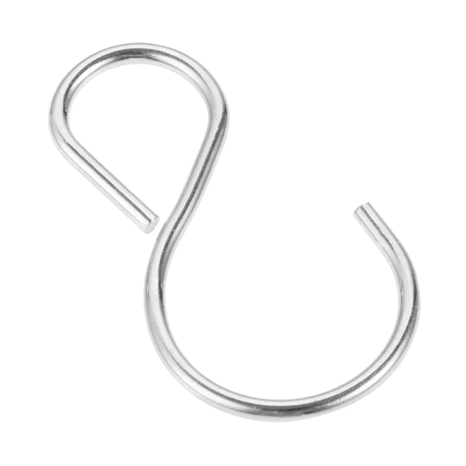 10pcs Iron Silver S-Hook Bathroom S Type Kitchen Bedroom wardrobe office Hooks Super Load-Bearing ornaments durable Metal Hooks