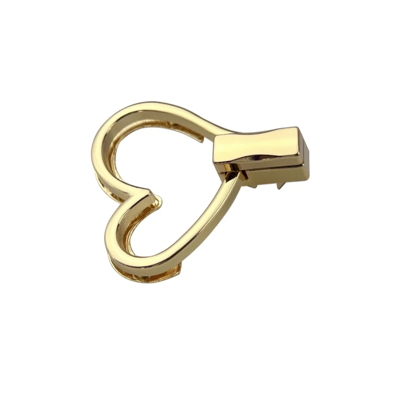 Metal Bag Lock Clasp Swivel Twist Turn Locks Buckles DIY Handbag Purse Hardware Zinc Alloy Heart Shape Clasps Closure Bags