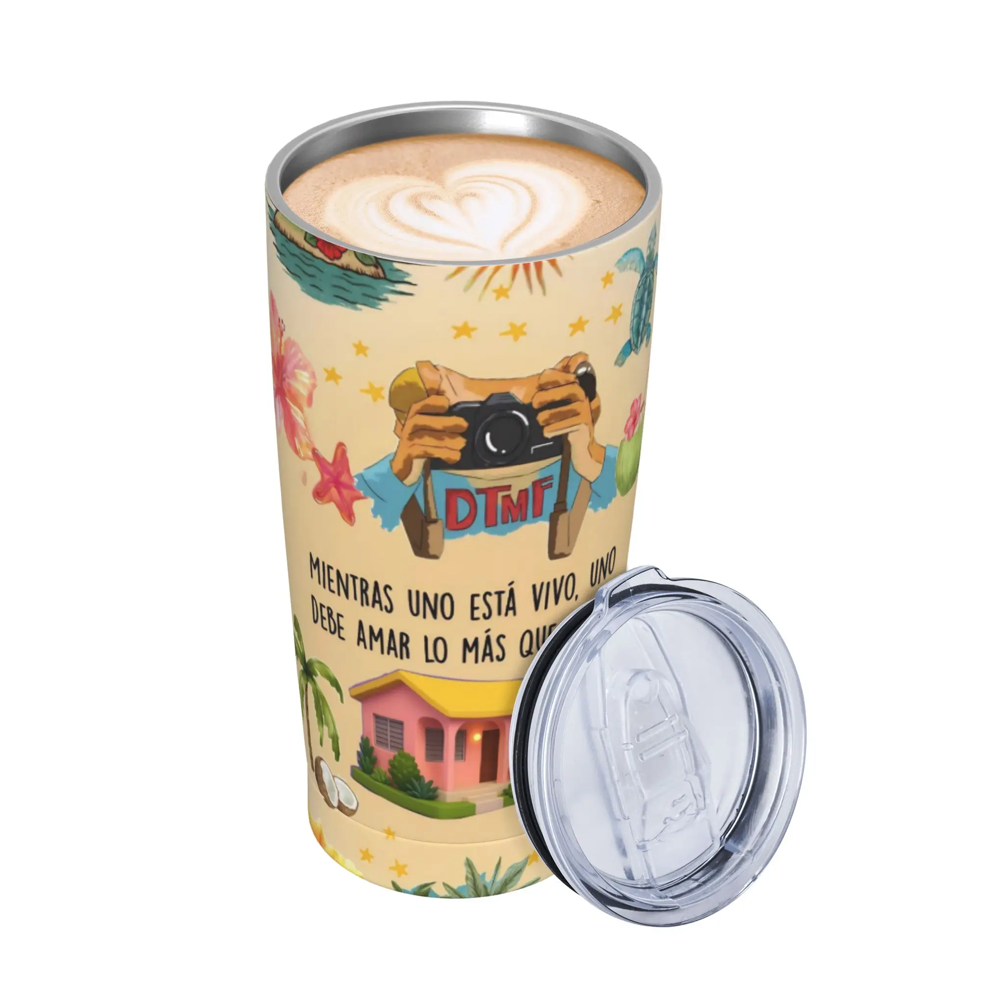 Bad Bunny DTMF Tour 2026 Tumbler Vacuum Insulated  Thermal Cup Stainless Steel Double Wall Mug Water Bottle 20oz