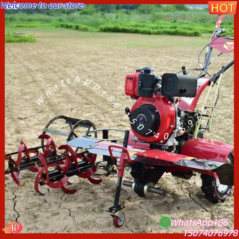 2026 Portable Mini Powered Cultivator Dry Land Ploughing Weeding Rotary Tiller view 3
