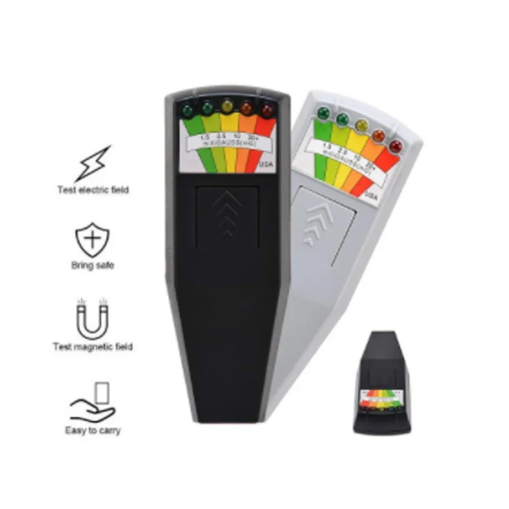 5-LED EMF Meter Magnetic Field Detector Ghost Hunting Paranormal Equipment Tester Portable Counter Professional EMF Meter Tester