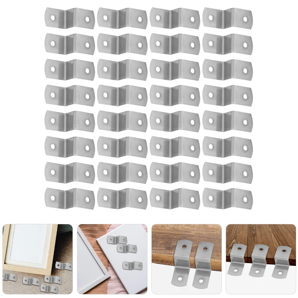 

50 Pcs Corner Code Hardware Hook Z Bracket Picture Framing Supplies Clips Tools Photo Frame Hardwares