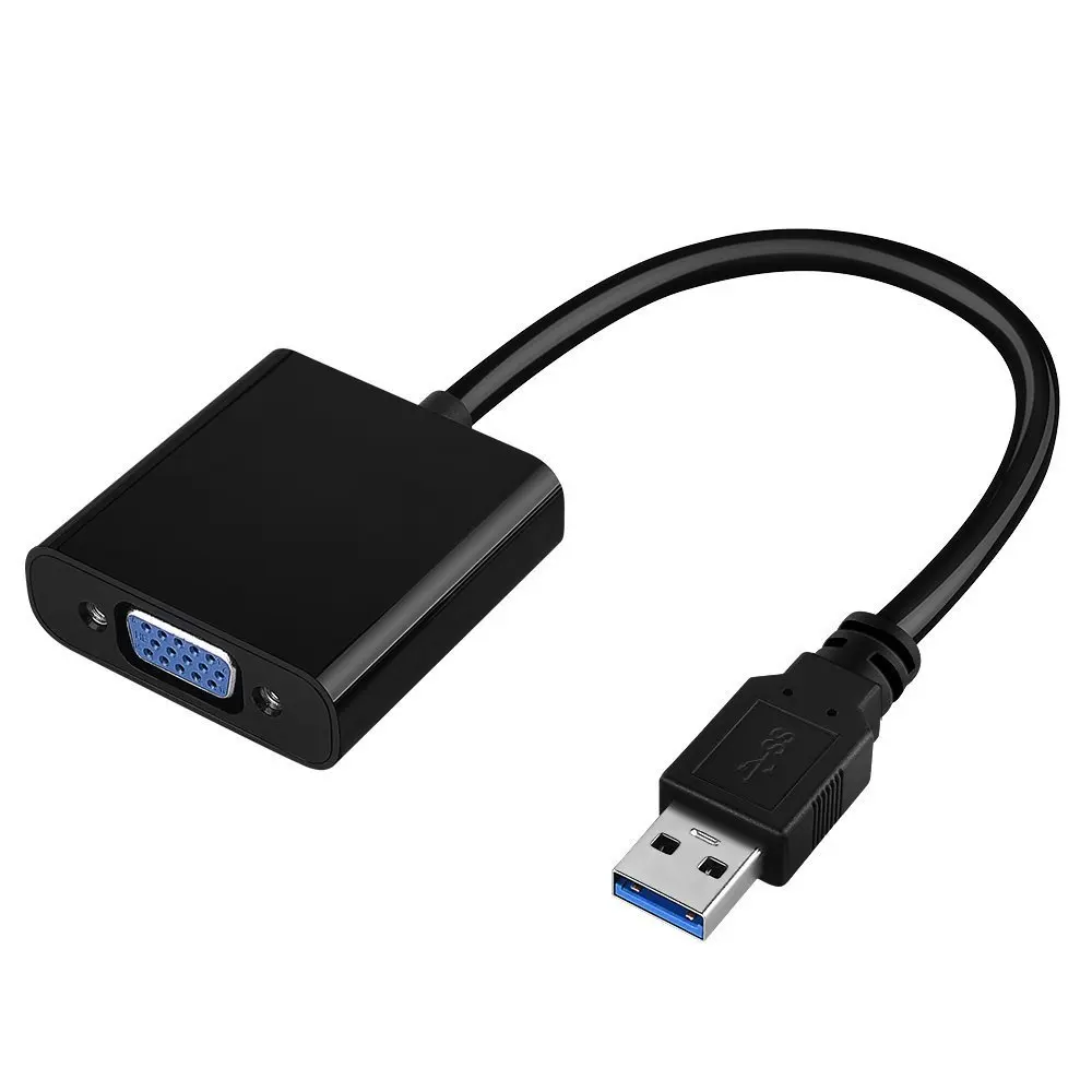 USB 3.0 To VGA Adapter Multi-Display FHD Video Converter Support for Windows Computer Desktop Laptop PC for Monitor Projector