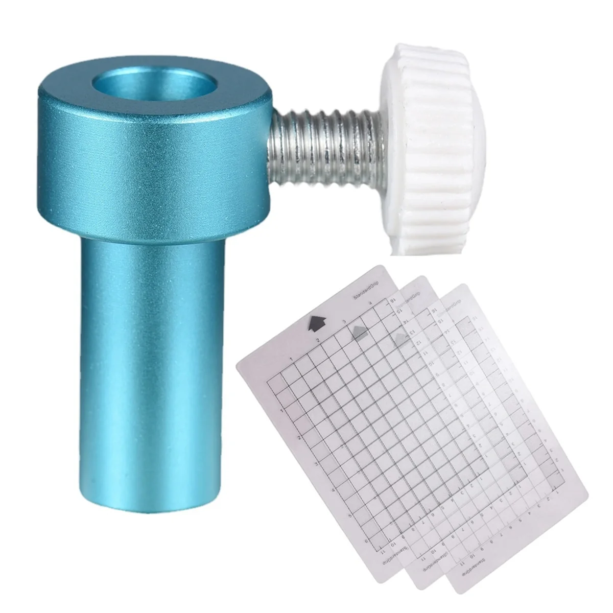 

ABKY-Die Cut Machine Pen Adapter with 3Pcs Cutting Mat 6.5x4.5in for CRICUT JOY Cutting Machine Aluminum Alloy Pen Holder
