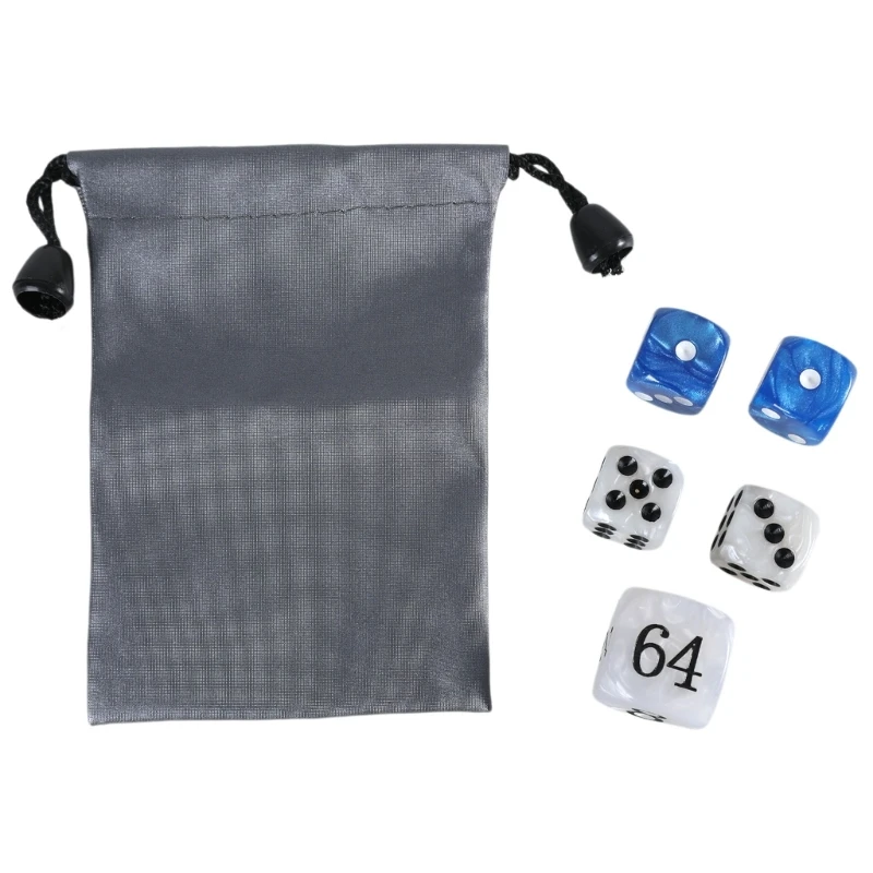 Elegant Dices, Acrylic Backgammon Dices Set with Pearls Finish for Game Backgammon Dices for Casual and Competitive Play