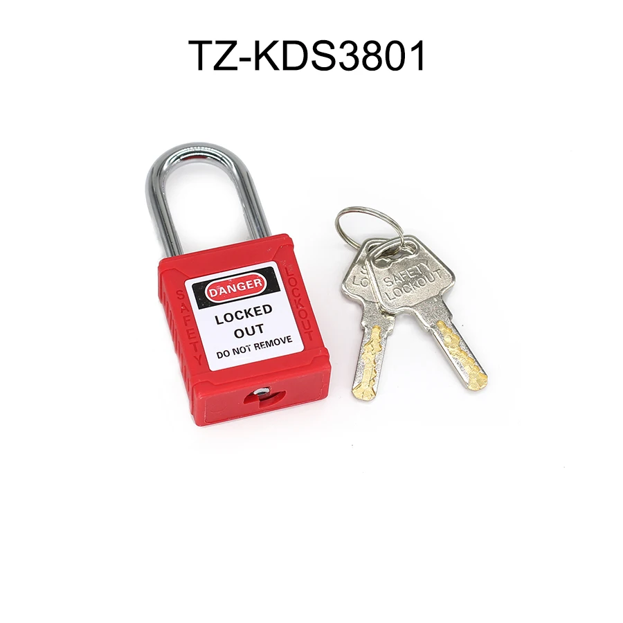 Safety Padlock Lockout 38mm high security industrial lockout with a key steel shackle lockout tagout device Manufacturer