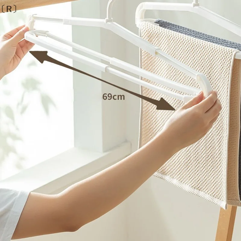 〔R〕Non-slip Rotating Folding Hanger Widening Thick Support Stretchable Clothes Drying Rack Space Saving Extensible〔Winter2〕