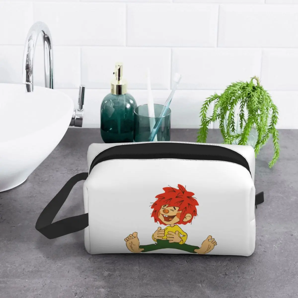 

Pumuckl Happy Pencil Case for Students Pen Box Pencil Bag Stationery Supplies Women Organizer Pouch