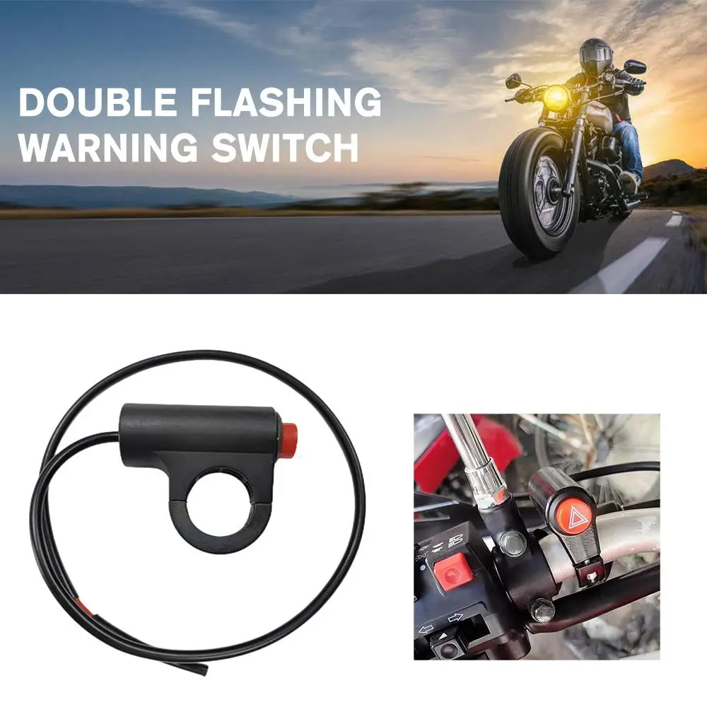 Motorcycle Hazard Light Button Warning Universal Electric Emergency Warning Flashing Vehicle Double Switch Lamp Flasher Sig V8Y1