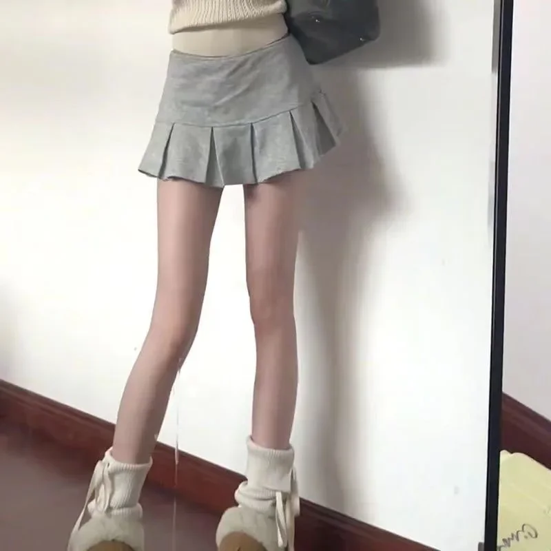 Mini jupe taille basse pour femmes, Vintage, fermeture éclair latérale, ligne A, Y2k, jupes courtes, Sexy, pour filles, plissée, nouvelle collection 2024