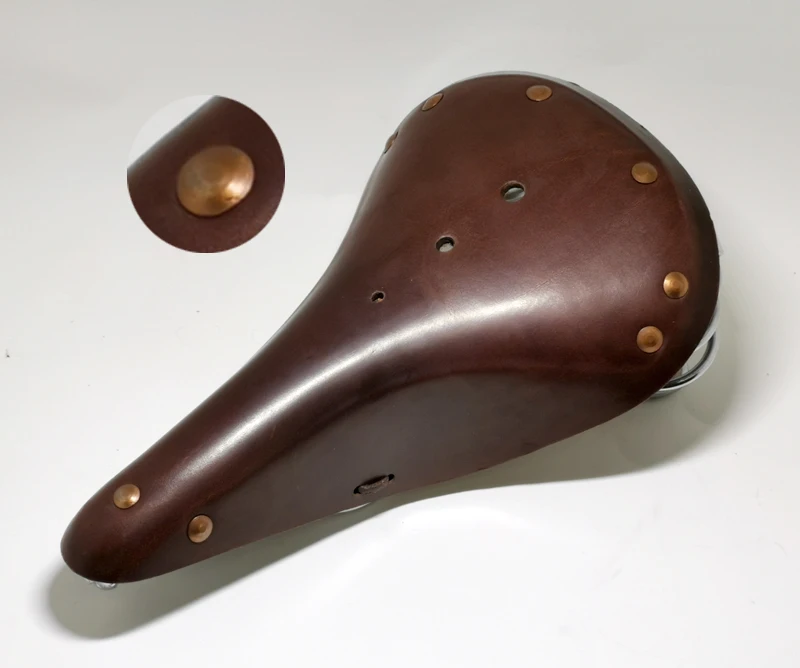 G98 Fahrradsattel aus reinem Rindsleder, handgefertigt, Sitzkissen, Fahrrad, Sport, Retro, Vintage, Fahrrad, Fahrradsattel – Detail 27