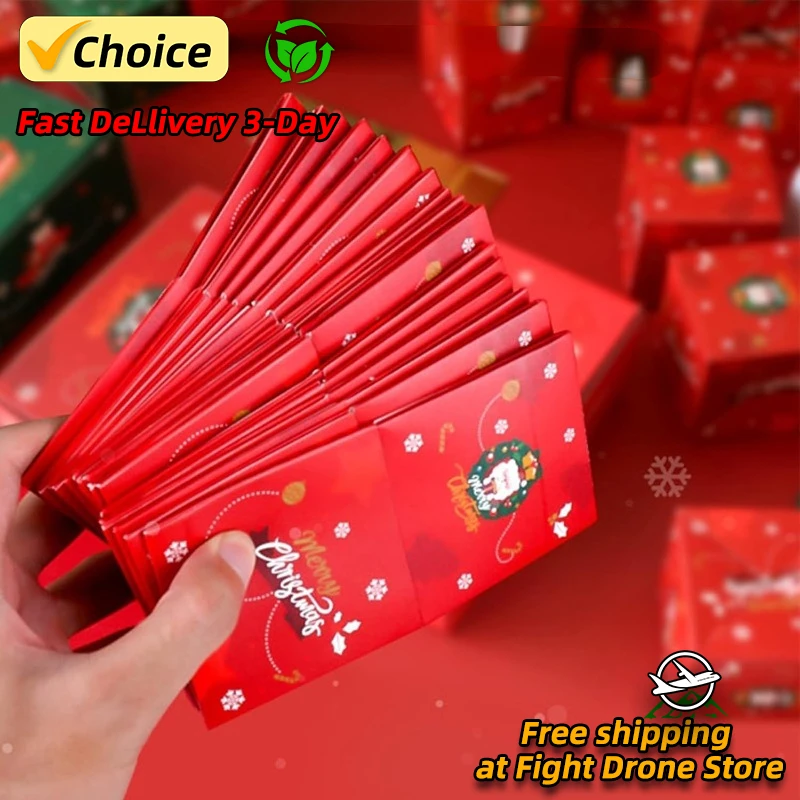 Christmas Gift Box Diy Folding Paper Boxs Money Pop Up Birthday Wedding Surprise Bounce Boxs Explosion Red Envelope Gift Box Set