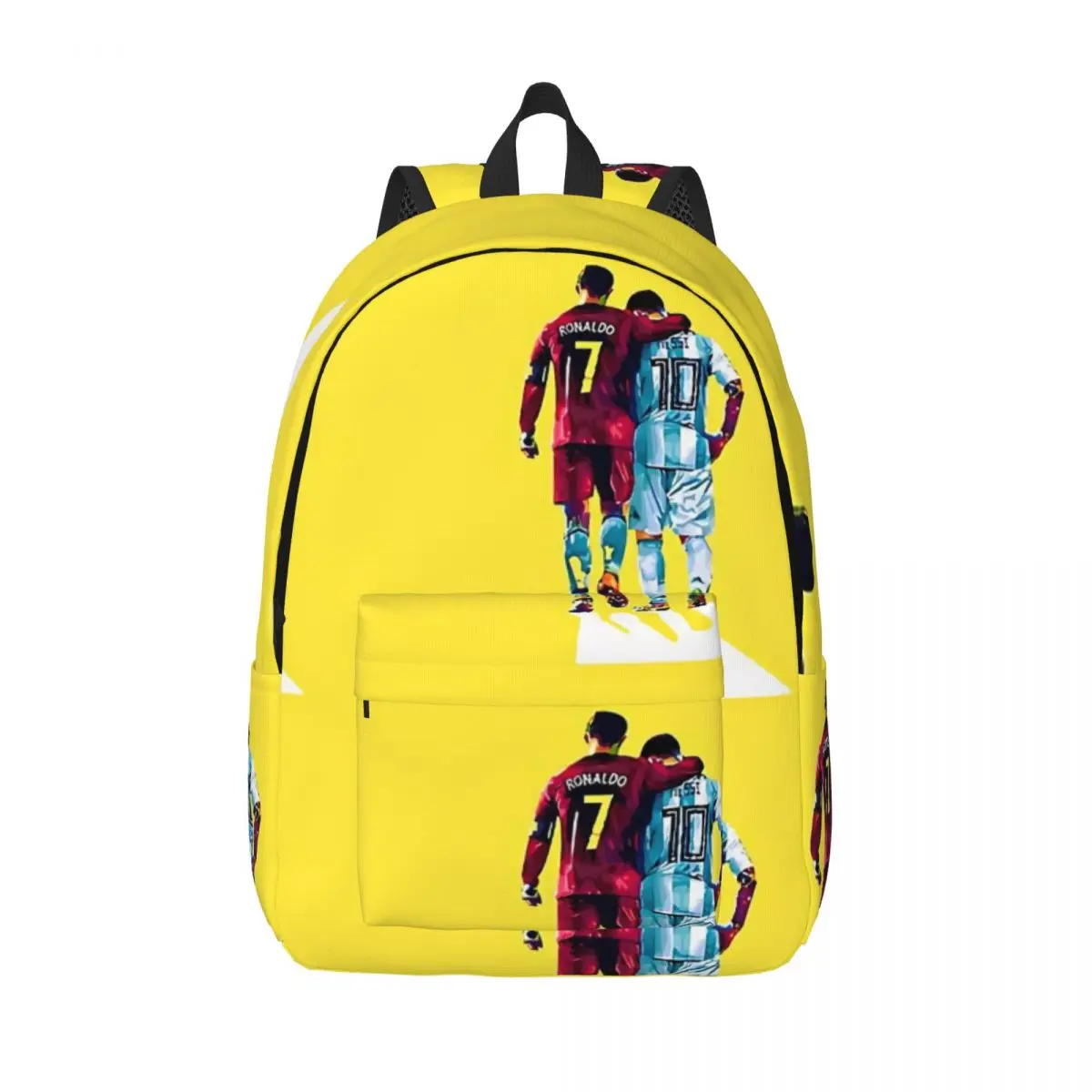 C-Cristiano Ronaldo And L-Lionel Messi New Fashionable Pattern School Bag Print Lightweight Backpack 15.7in 17.7in