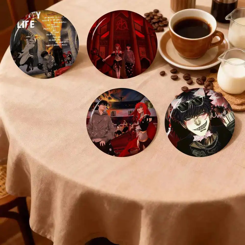 Singer K-Kets4eki PARTY4LIFE   Figure Icon Badge Handmade Tinplate Brooch for Backpack Clothes Chest Ornament Gifts