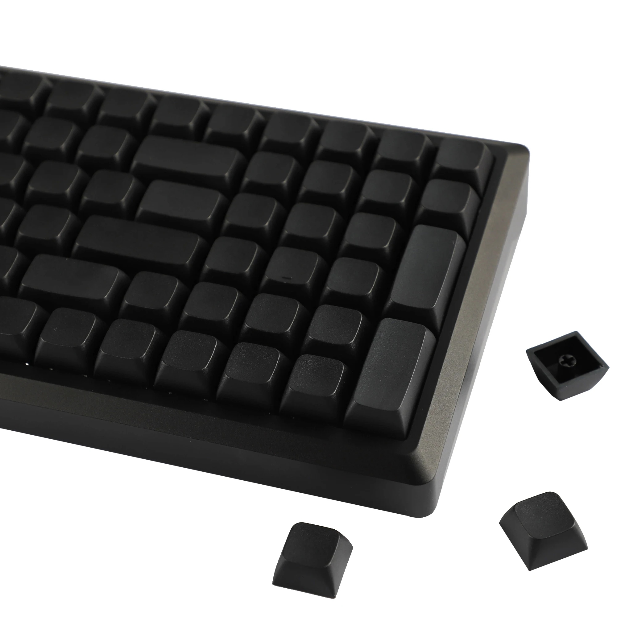 YMDK ZDA Black PBT Keycaps for GK61 64 68 96