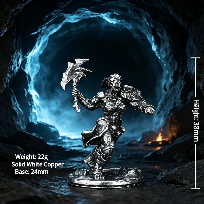 Orc Warrior Miniature Metal Figurine Fantasy Tabletop Wargame RPG Mini Statue Desktop Collectible Gift For Hobby Gamers view 2