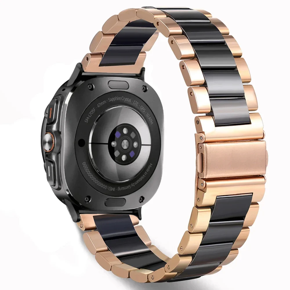 Metal+Ceramic Strap for Samsung Galaxy Watch Ultra 2025 47mm Breathable Bracelet Wristband Samsung Galaxy Watch Ultra 47mm band