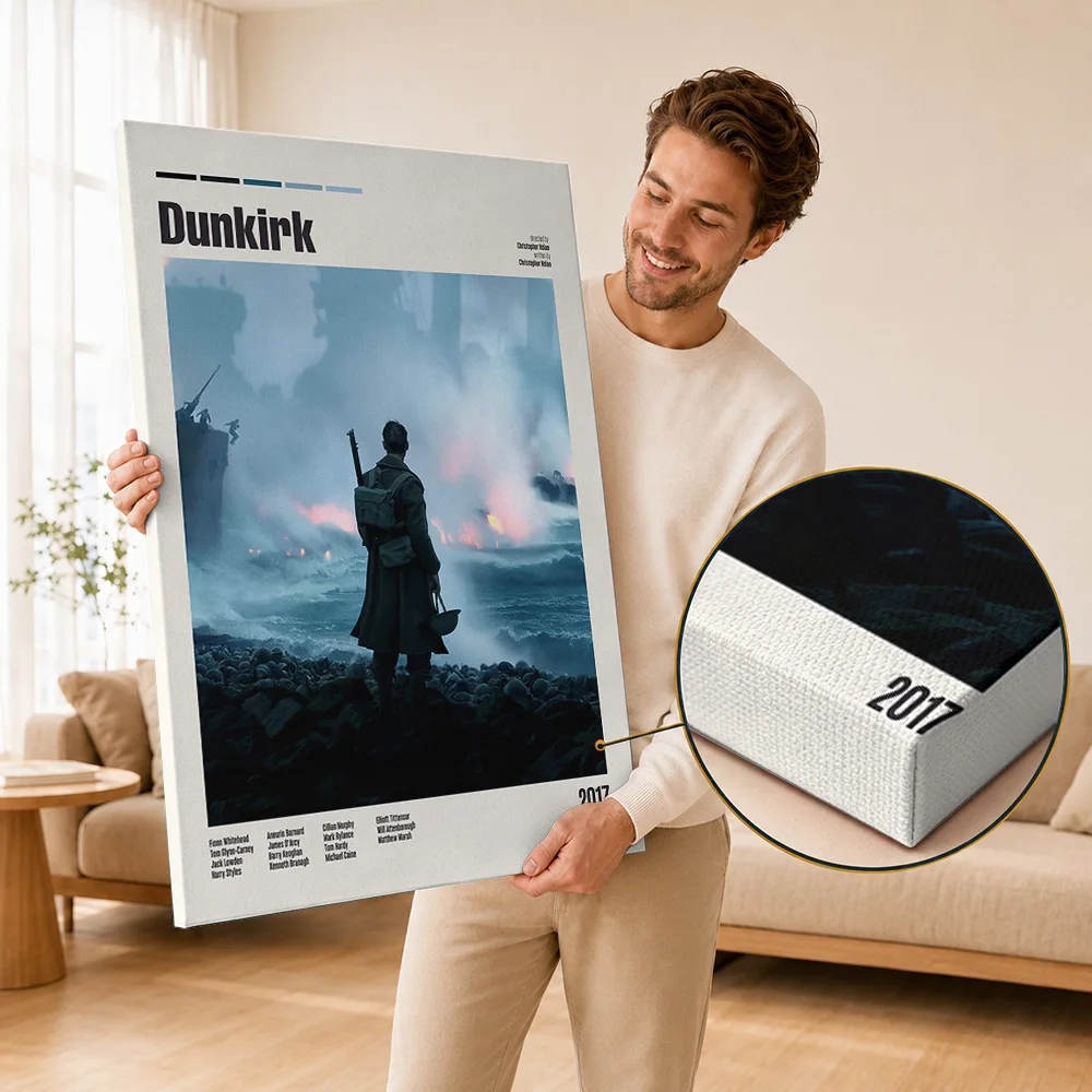 Dunkirk Canvas Print Poster Customized Photo With Historic Wartime Cinema Style Wall Paintings Decoration For Study Veteran Gift
