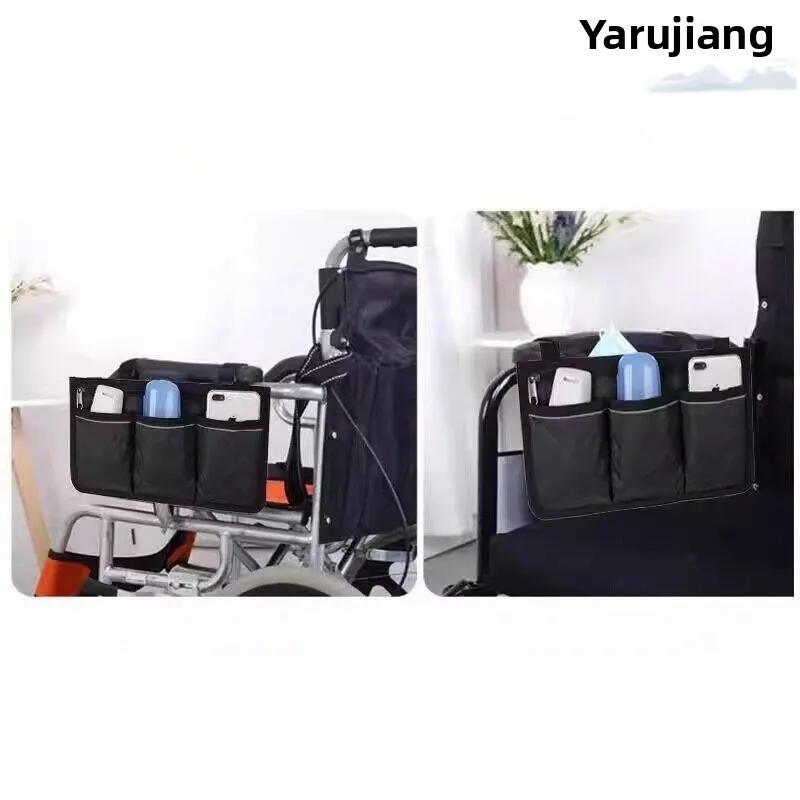 Wheelchair Side Storage Bag Coin Pocket Convenient Multi-Functional Hanging Bag Backpack Storage Bag Handrest Bag