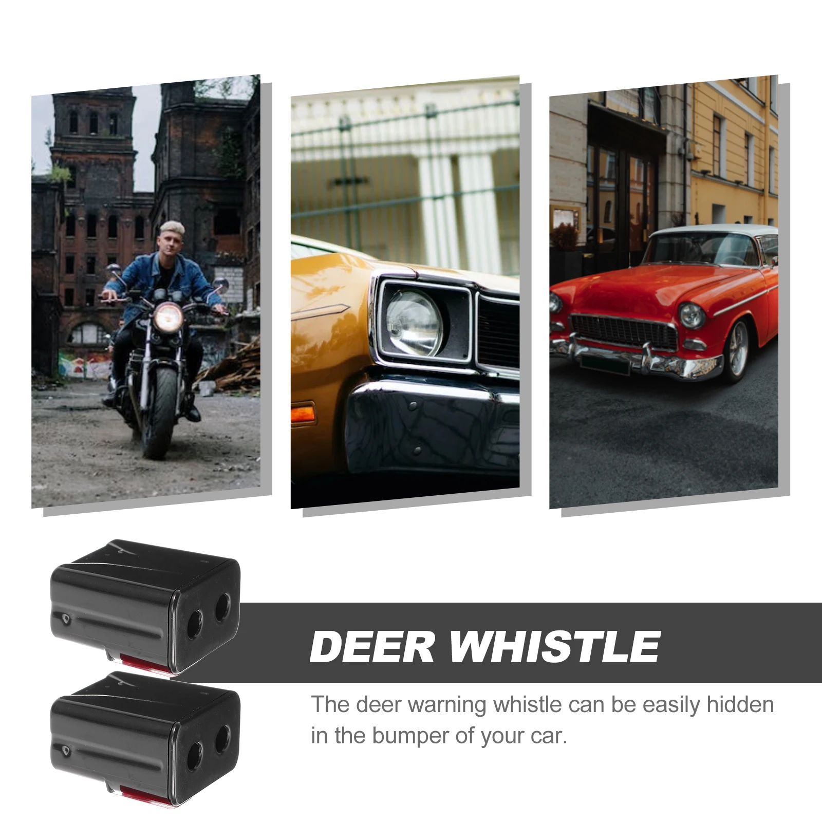 

2Pcs Deer Whistle Cars Whistles Vehicles Boat Warning Devices Abs Automotive Horns Parts Durable Car Safety Kit