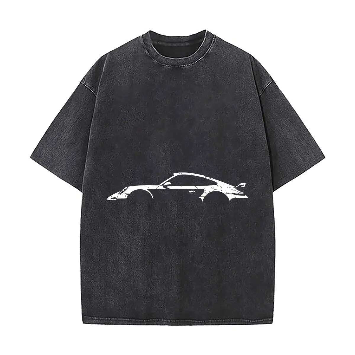 Vintage Distressed Sports Car Silhouette Metal Wall Decor Distressed Vintage Oversized Streetwear Tops for Coffee Dates