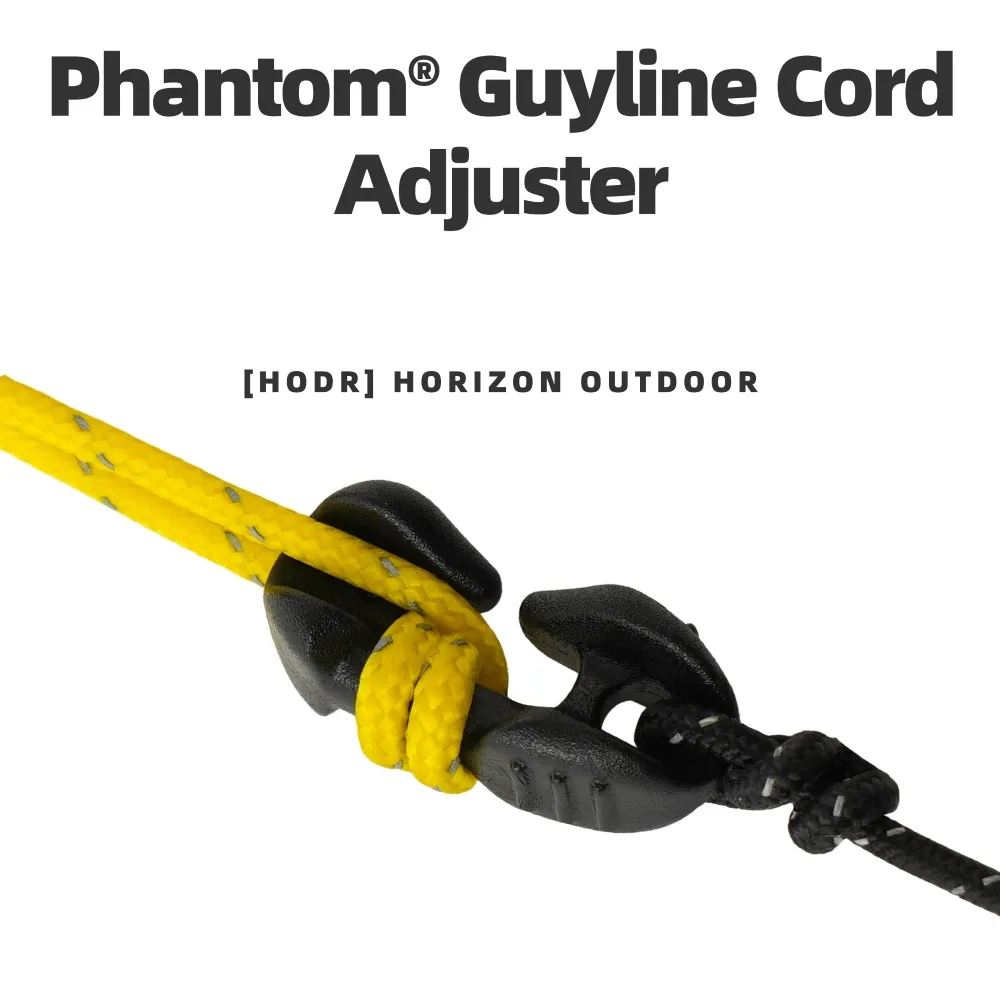 Duraflex 팬텀 가이라인 코드 조절기 1.5~4mm 라인용 POM 마이크로 텐셔너, 텐트 및 방수포용 1.6G — 초경량 캠핑 장비