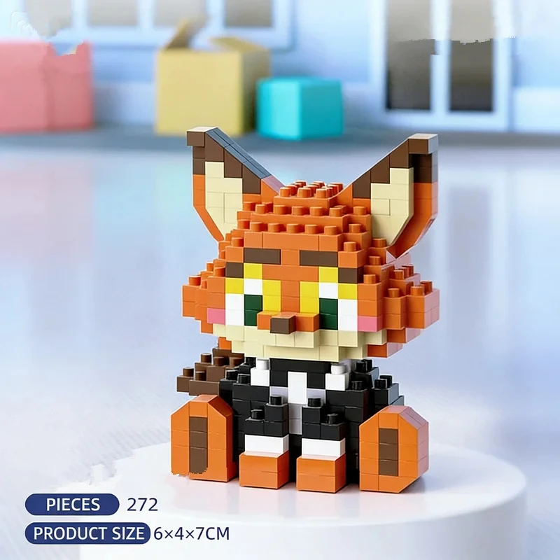 

Zootopia 2 Microparticle Building Blocks Assembly Model Kit Desktop Ornament Judy Nick Gary Model Doll Boy And Girl Puzzle Toy