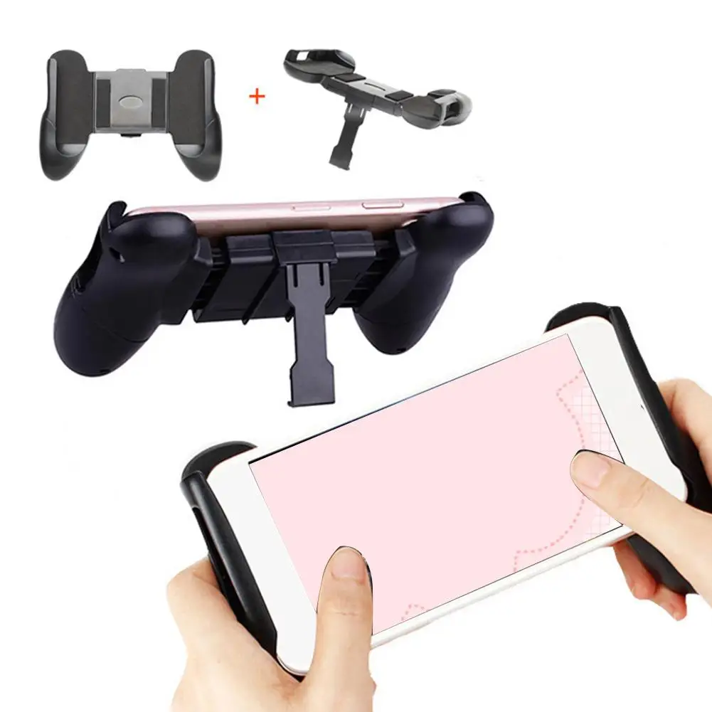 2 In 1 Mobile Phone Gaming Controller Holder For Aim Shooting Gamepad For Shooter Game Grip Aux Button Handle