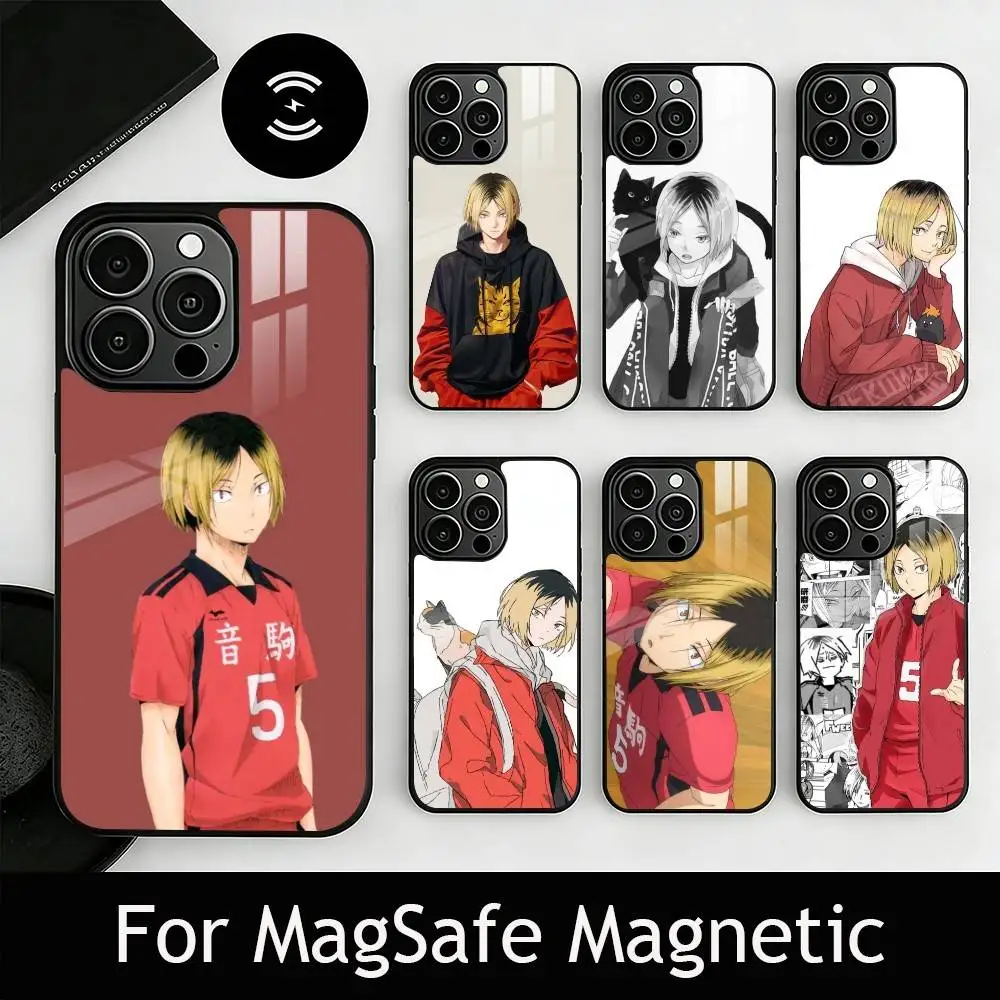 

H-Haikyuu Kenma Kozume Phone Case For iPhone17,16,15,14,13,12,11 Plus,Pro Magnetic For Magsafe Wireless Charging