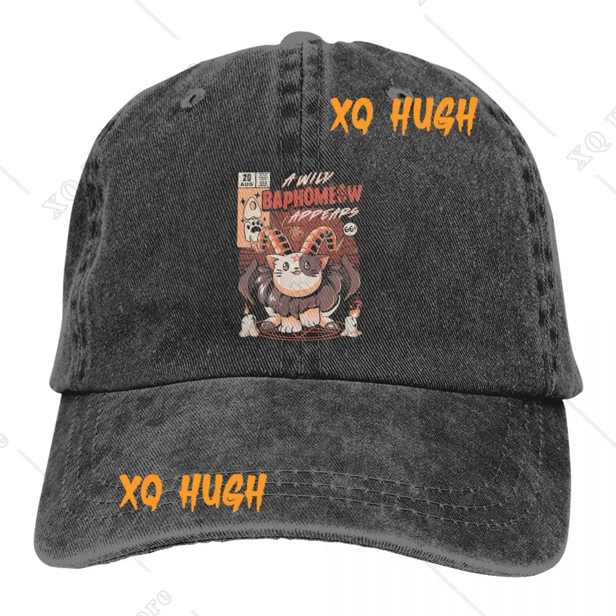 Baphomeow Baseball Cap Men Cowboy Hats Women Visor Protection Snapback Baphomet Satan Lucifer Caps