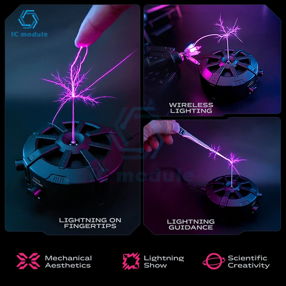 Music Tesla Coil BT Music Box Artificial Lightning Touchable Teaching Demonstration Experimental Model Science Experiments