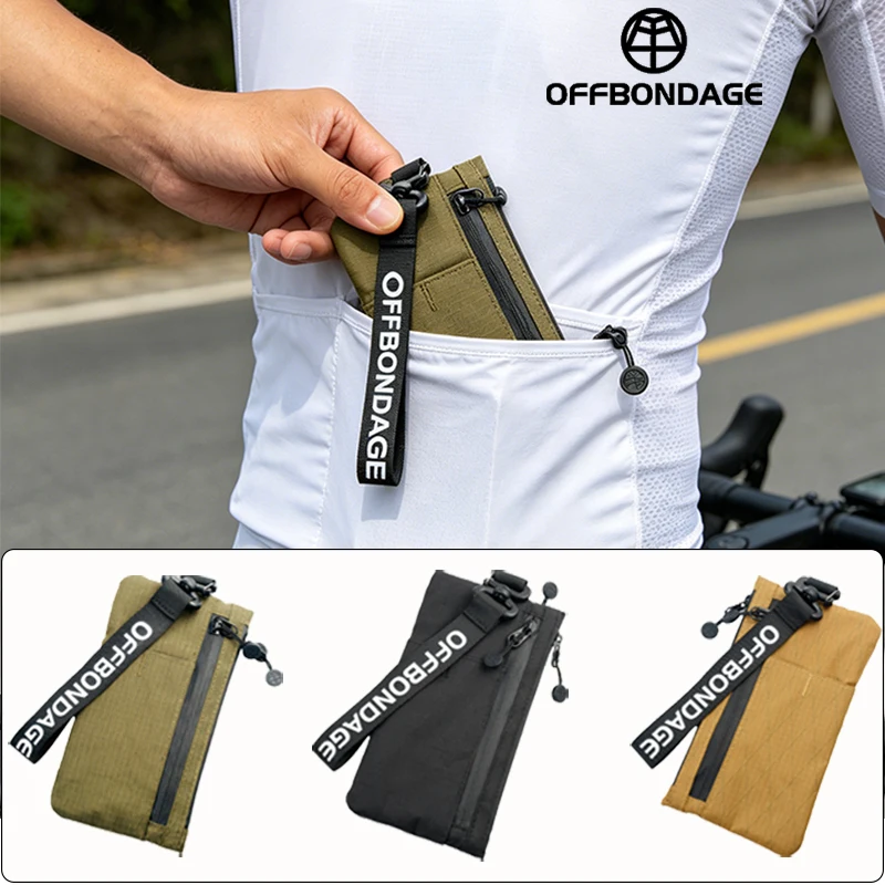Image of OFFBONDAGE Fahrrad-Handytasche, leichte tragbare Handtasche, Aufhängeclip, multifunktionale Kartentasche, Aufbewahrungstasche, Pendeltasche