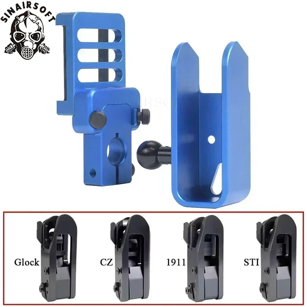SINAIRSOFT S-2 Aluminum Left-Hand Holster Insert Block for Glock 1911 CZ IPSC USPSA IDPA Tactical Shooting Belt