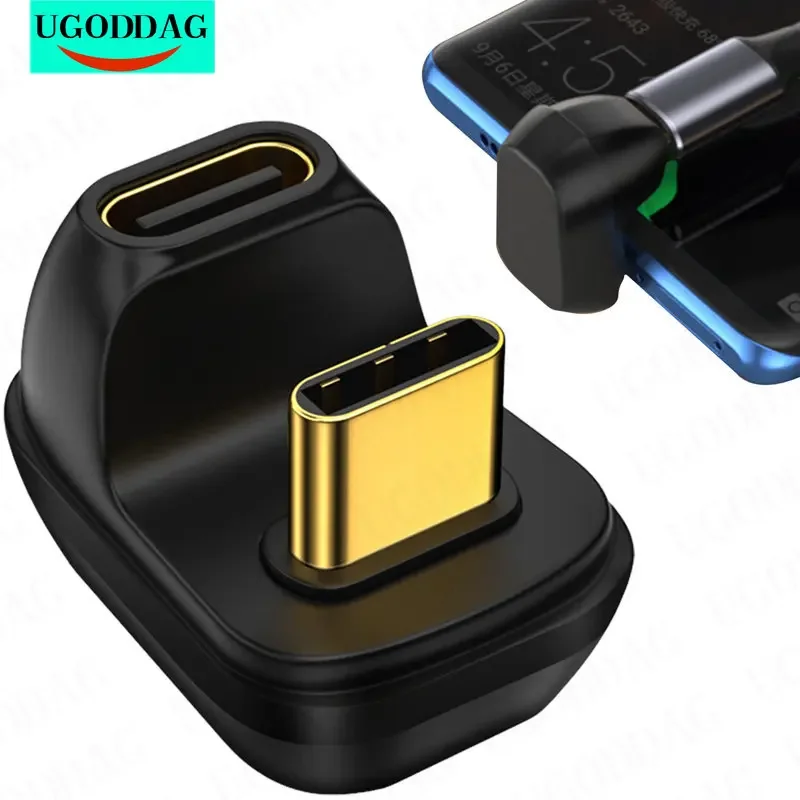 

Переходник с Type C на Type C, USB 180, внешний разъем «штырь-гнездо», 40 Гбит/с, угол 100 градусов, вверх и вниз, удлинитель Type-C, Гц, Вт