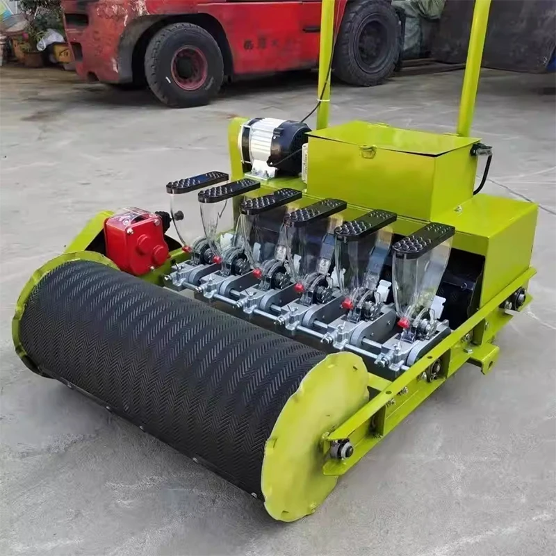 7 5 HP Power Seeder 6 10 Row Small Vegetable Seeder for Carrots Spinach Green Beans Hand Pushed Planter