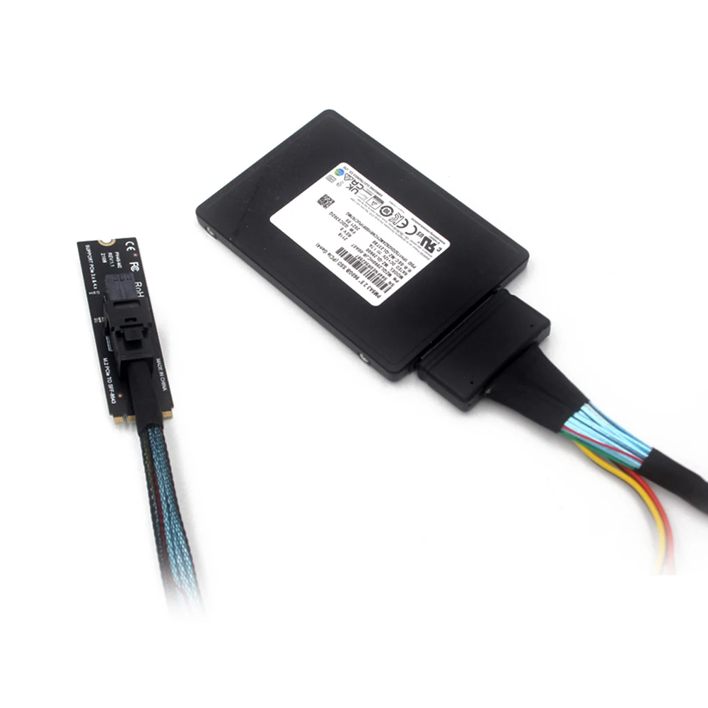 การ์ดแปลง M.2 NVME เป็น U.2 Mkey PCIeX4 เป็น SFF8643 การ์ดอะแดปเตอร์ฮาร์ดดิสก์ 64GT/S อุปกรณ์เสริมการส่งข้อมูลที่เสถียรสำหรับเดสก์ท็อป