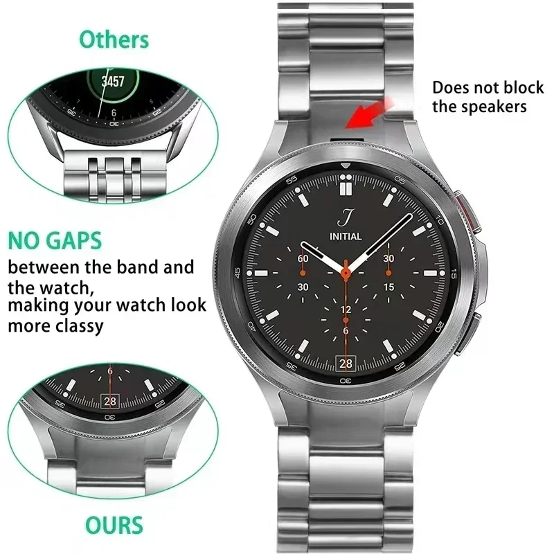 No Gaps Titanium Metal Strap For Samsung Galaxy Watch 7/FE/6Classic 40 44mm 43mm 47mm 5Pro 45mm Watch 4Classic 46 42mm Bracelet image 5