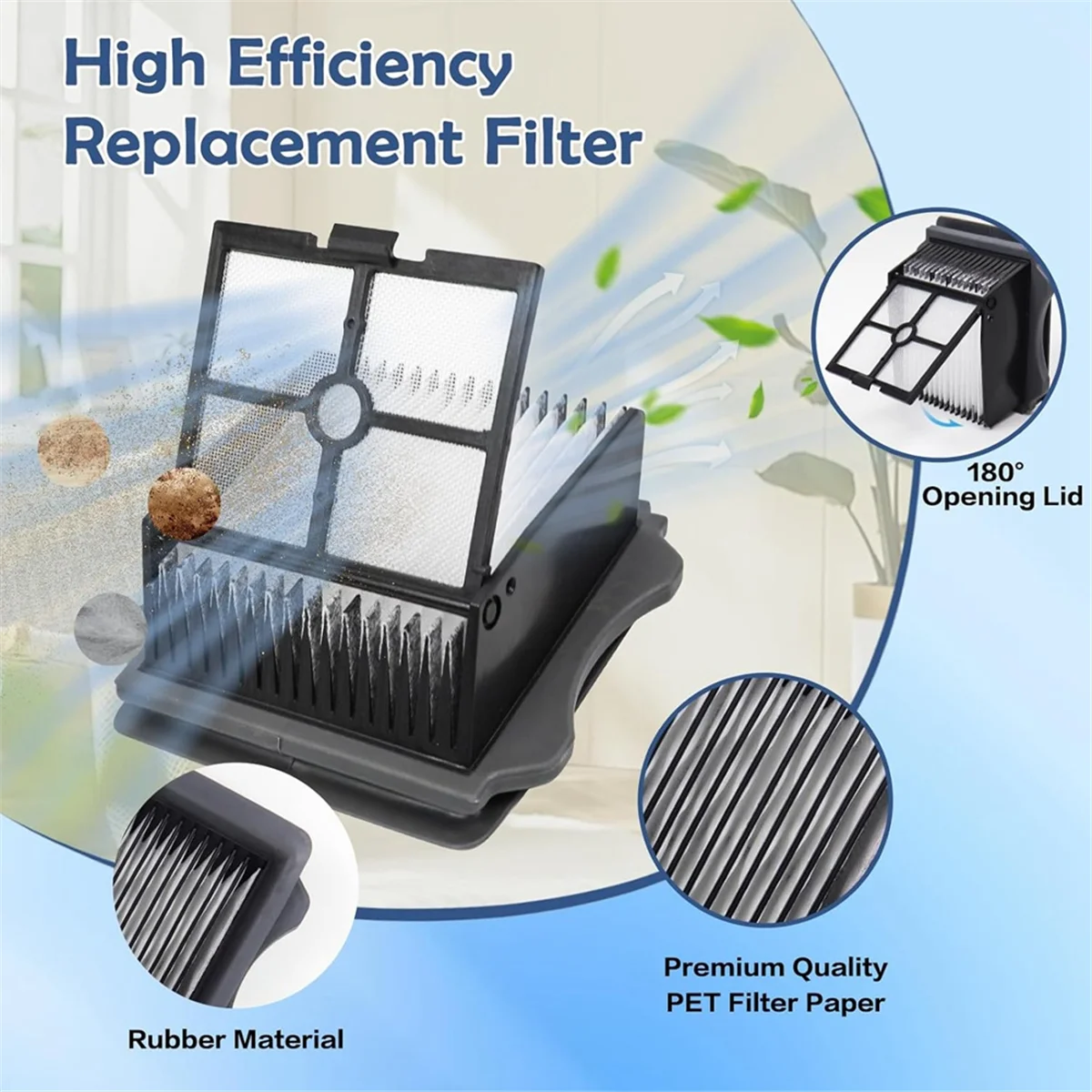 FZFZ HEPA 필터 및 브러시 롤러 세트 (Floor ONE S5 & S5 PRO & S5 PRO 2 & IFLOOR 5 무선 습식 건식 진공 청소기 용)