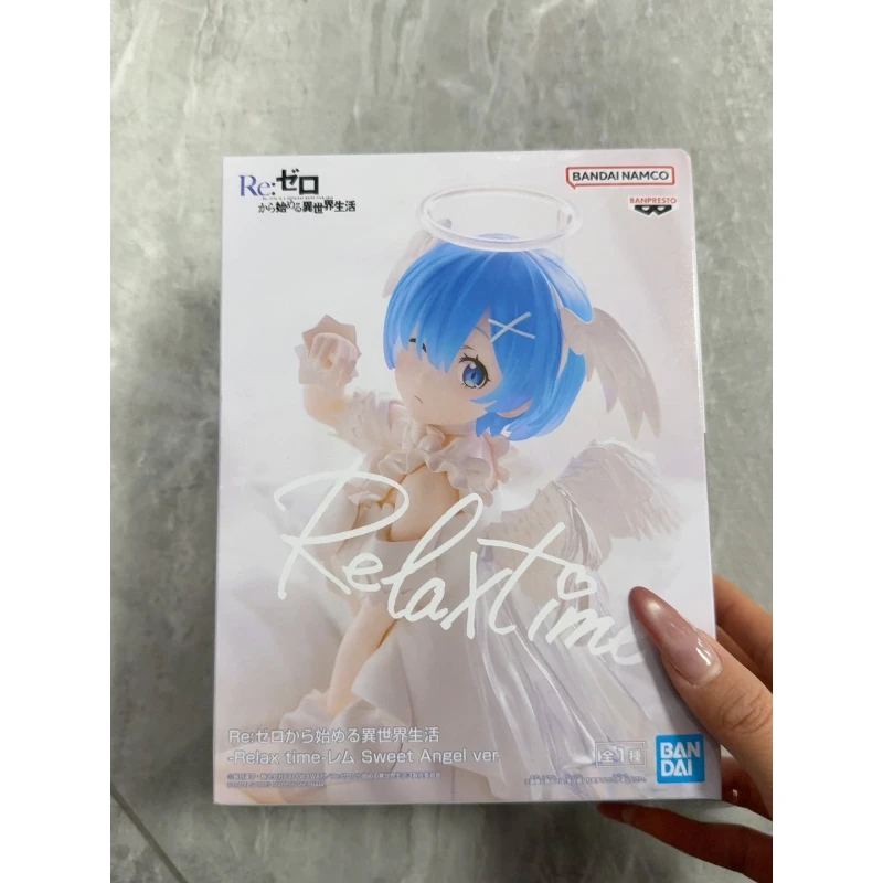 

Banpresto In Stock Rem Sweet Angel 100% Original Re Zero Relax Time Collectible Figure Cute Angel Style Exclusive Stand Included