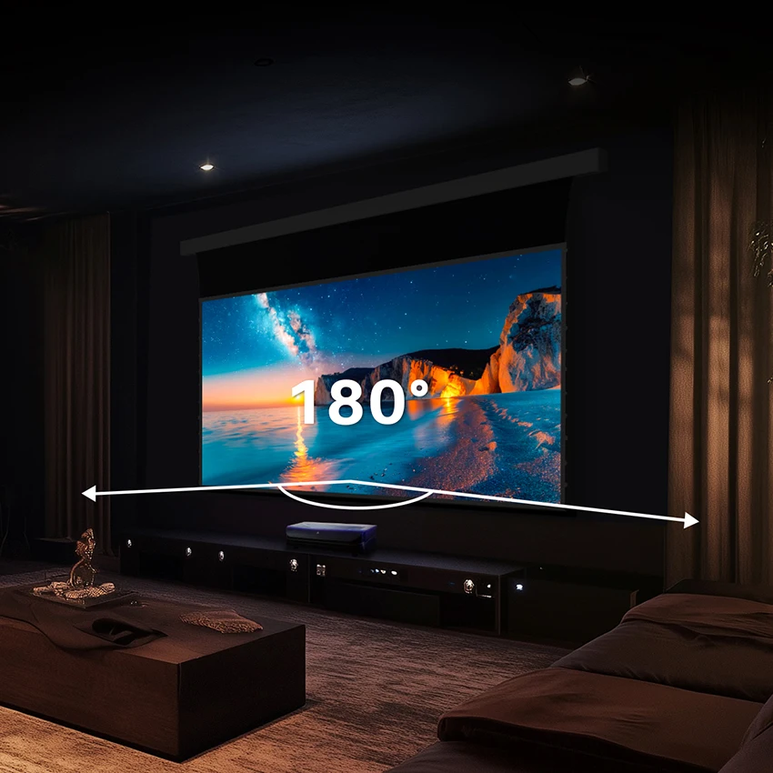 จอโปรเจเตอร์แบบเลื่อนลงได้สำหรับเลเซอร์บีมเมอร์ NP 100นิ้ว