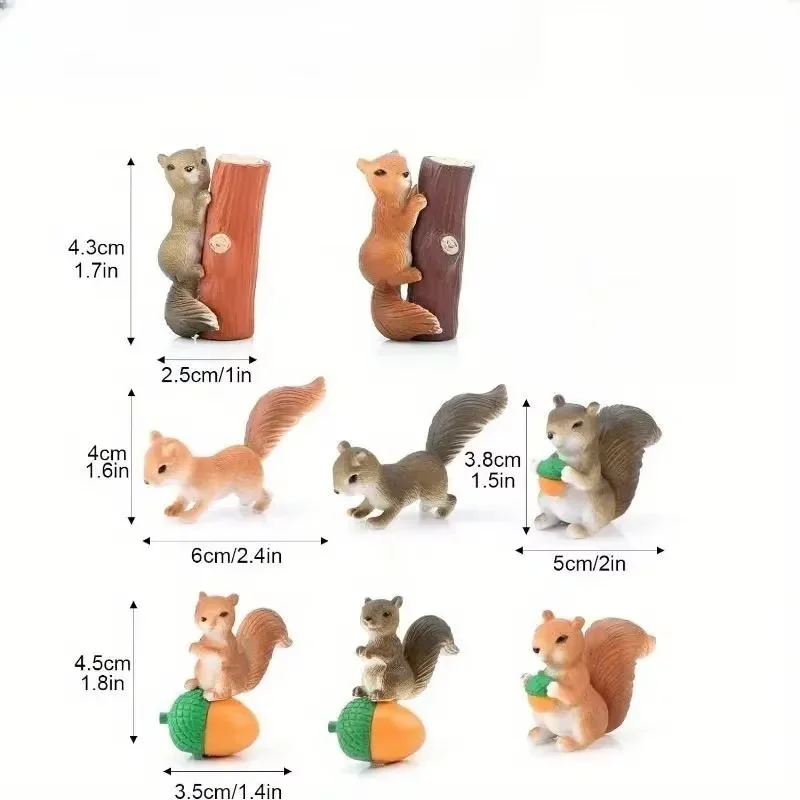 Classic resin squirrel statue, small desktop and garden decoration, the perfect gift for animal lovers, no power required.