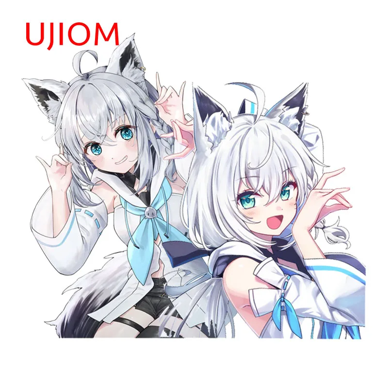 UJIOM Shirakami Fubuki Lovely Hololive Wall Sticker Attractive Creative Figure Lively Graffiti Decal For Wallpaper Surfaces