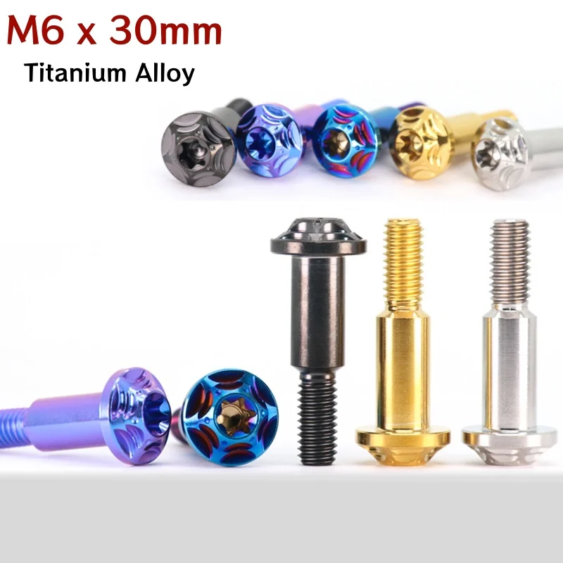 M6 TC4 PVD Titanium Bolt Motorcycle Motorcycle Brake/Clutch Handle Fixing Screw Motorbike Brake Lever Handle Link Pull Rod Bolt