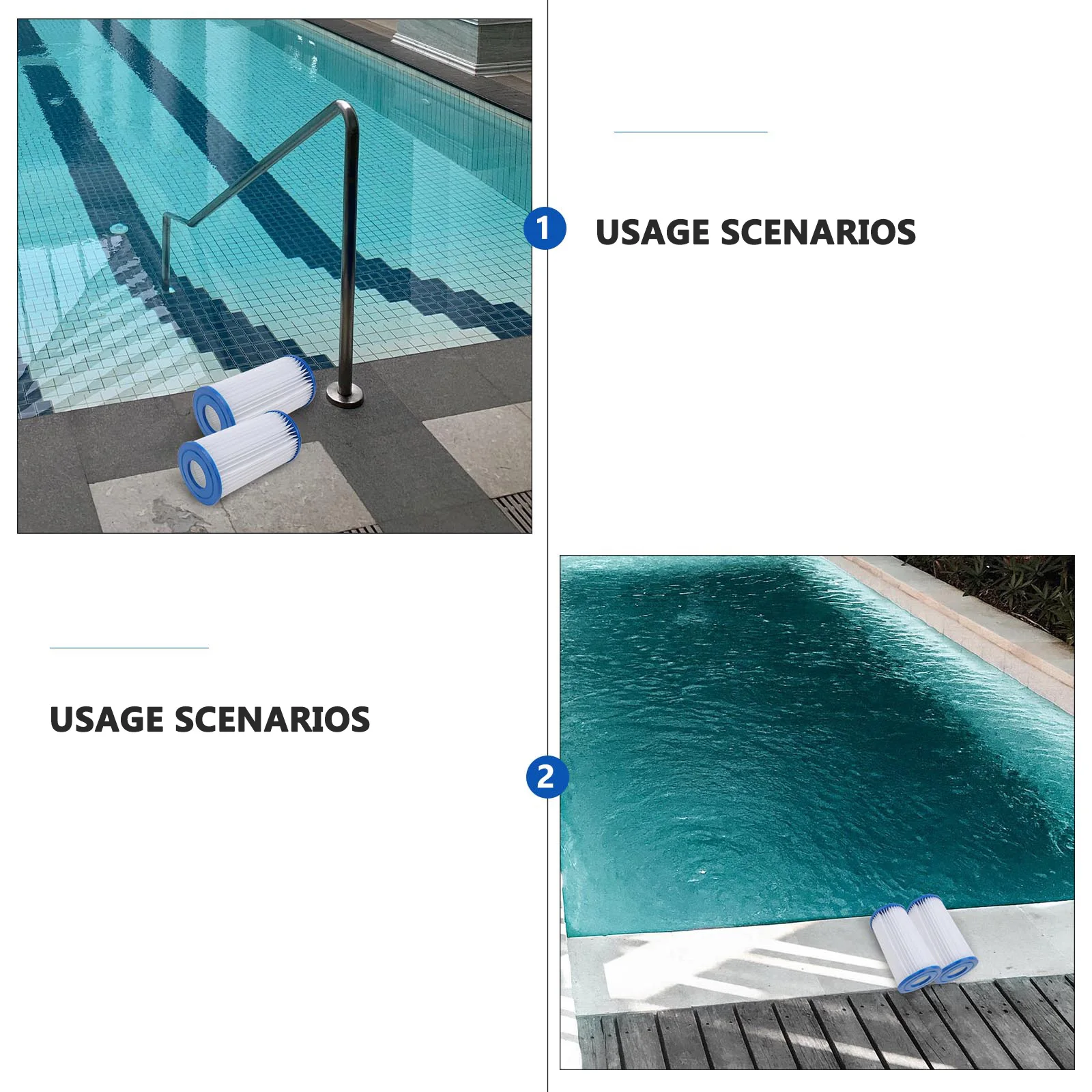 

1Pc Easy Replacement Swimming Pool Cartridge Filter Lightweight Durable Pool Cleaner Elements Cleaning Supply