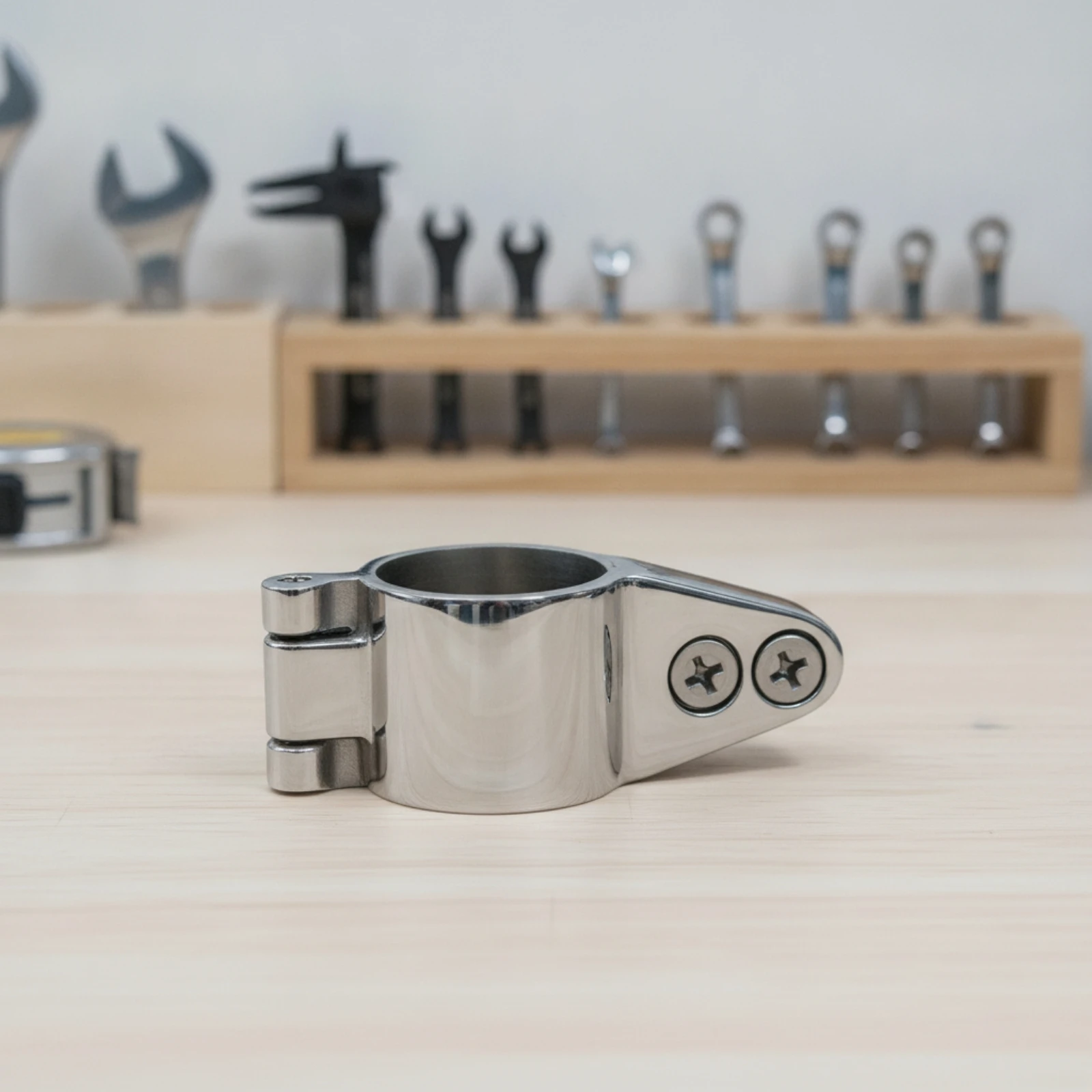 Sliding Tube Clamp Stainless Steel Marine Tube Clamp with Liner Hardware Polished Secure for Boat Owners