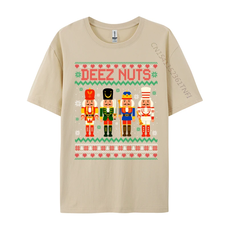 Deez Nuts Nutcracker Shirt Ugly Christmas Sweater Funny Xmas T-Shirt Printed Design Tops Shirt Discount Cotton Men Top T-Shirts