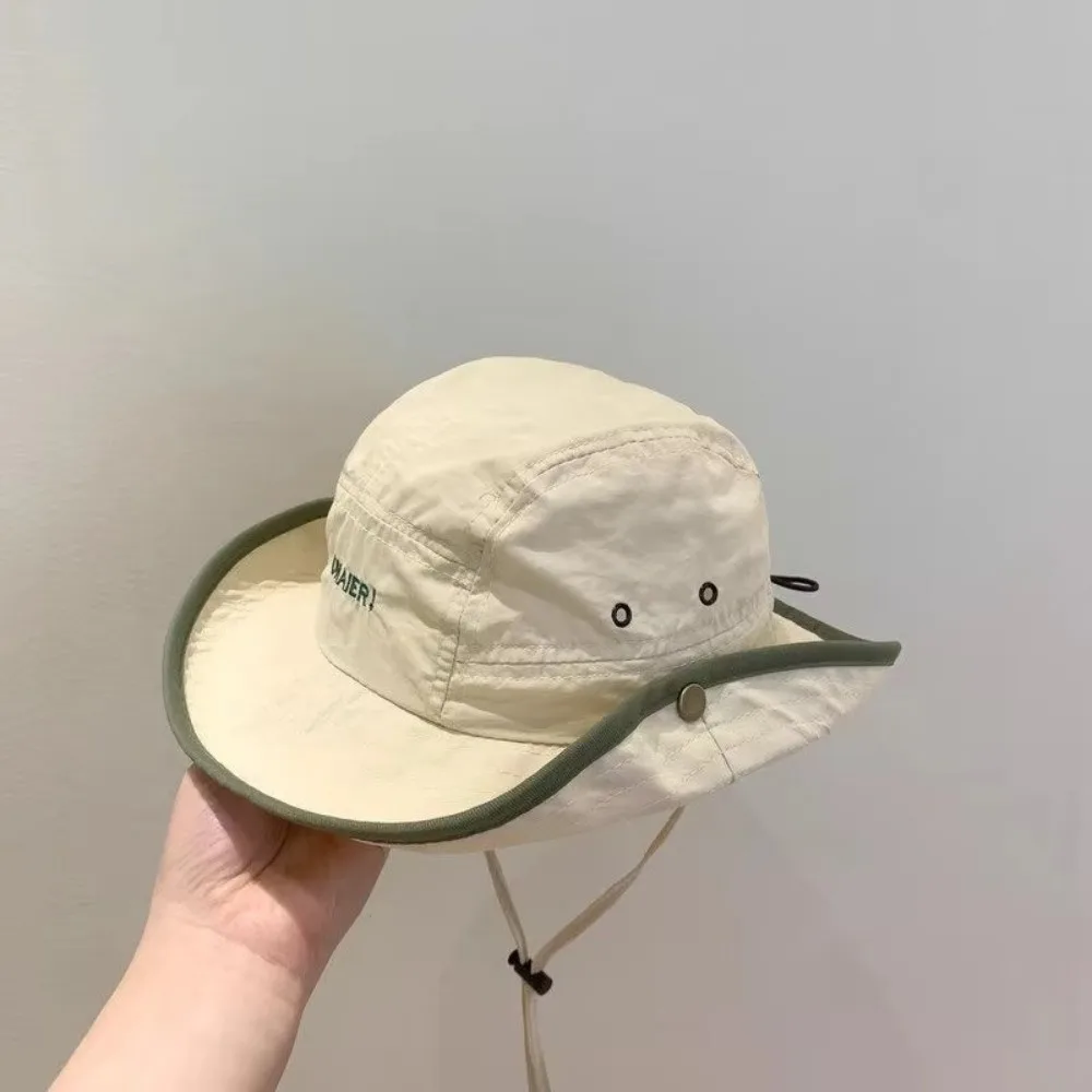 

New Fashion High Quality Casual Solid Color Fisherman Cap UV Protection Breathable Bucket Hat Adjustable Lightweight Sun Hat