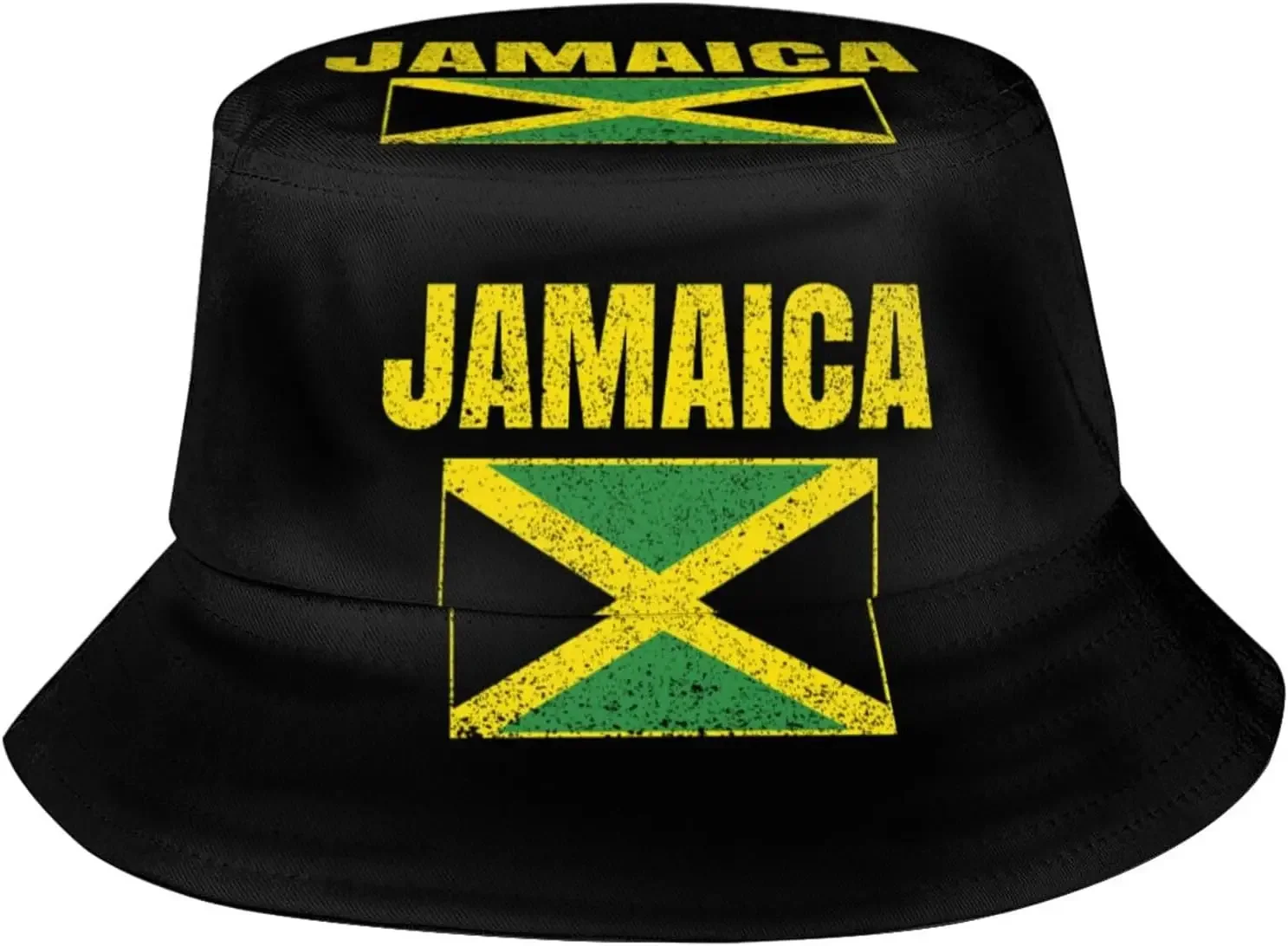 Jamaica Flag Bucket Hat, Unisex Jamerica Hat Outdoor Beach Summer Fisherman Cap for Women Men